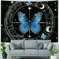 thumbnail image 4 of JRXY Blue Butterfly Tapestry Constellation Bohemian Mandala Tapestry Wall Hanging Black and White Galaxy Space Wall Tapestry for Bedroom Aesthetic Living Room Home Decor, Painting, 4 of 6