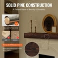 thumbnail image 4 of VEVOR Fireplace Mantel Wood Shelf Floating Rustic Fireplace Mantel 60" Brown, 4 of 9