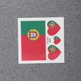 thumbnail image 2 of 12 Pcs Country Flag Stickers Fashion Sports Body Face Art Decals (Portugal), 2 of 2