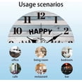 thumbnail image 3 of 12inch Camper Forest Pattern Wall Clock Battery Operated Silent Non Ticking Round Decorative Clock, 3 of 9