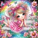 thumbnail image 1 of Kit Con Forma Especial Parcial DIY 5D Niña 30x30cm, 1 of 9