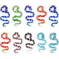 thumbnail image 1 of 10 colgantes de serpiente de cristal soplado con forma de serpiente. Adorables colgantes de animales de cristal, grandes y con forma de dibujos animados, con orificio de 12 mm., 1 of 7