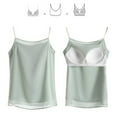 thumbnail image 5 of Tnhcen Women's Summer Lightweight Chiffon V-Neck Camisole with Built-in Bra Sleeveless Sleep Slip Dress for Women S-XL, 5 of 5