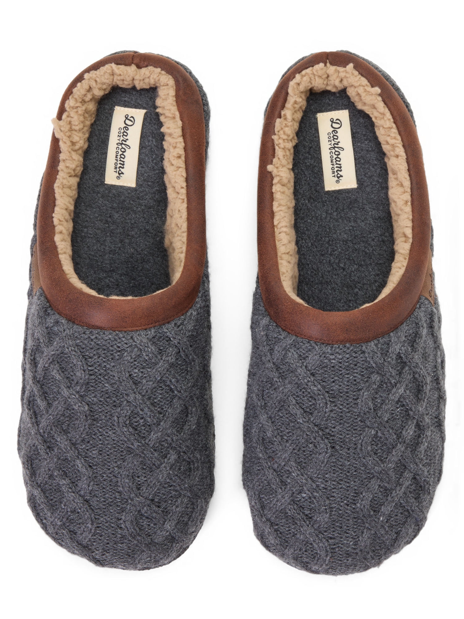 Dearfoams Cozy Comfort Men's Fisherman Knit Clog Slippers