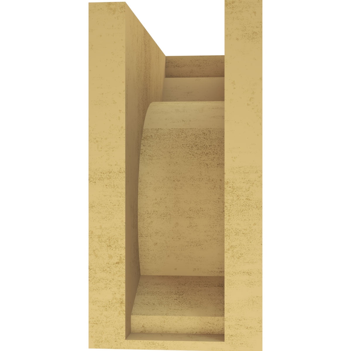 7"W x 14"D x 14"H Classic Emerson Rough Cedar Woodgrain TimberThane Corbel, Primed Tan