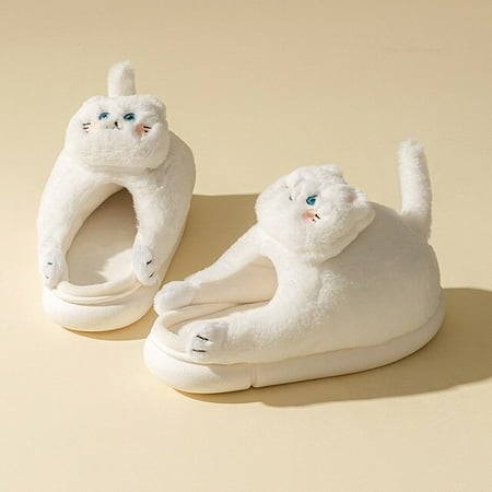 

QWZNDZGR New Cat Lover Hugging Cat Cute Women Slippers Winter Shoes Women Slippers Home Casual Warm Women Slippers Home Thick Soled Plush