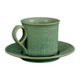 thumbnail image 5 of deevoka Espresso Cup with Saucer 250ml Ceramic Mug for Hot Tea Cappuccino Restaurant Green, 5 of 9