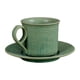 thumbnail image 5 of Juego de tazas de café expreso con platillo Macarena cerámica verde, 5 of 8