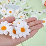 100 Pieces Fabric Daisy Flower Heads Flowers, Artificial Daisy Crafts ...