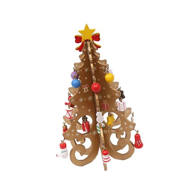 Centro de mesa de de Navidad con colgante pequeño, decoraciones artesanales de gabinete, adorno de exhibición para decoración del hogar, regalo, , AMARILLO Gloria Decoraciones del árbol del festival