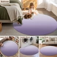 thumbnail image 6 of Purple Ombre Round Area Rug 4 FT, Non Slip Indoor Outdoor Rug, White Gradient Modern Abstract Art Washable Soft Circular Carpet Non-Shedding Floor Mat for Coffee Table Nursery Foyer Balcony, 6 of 9