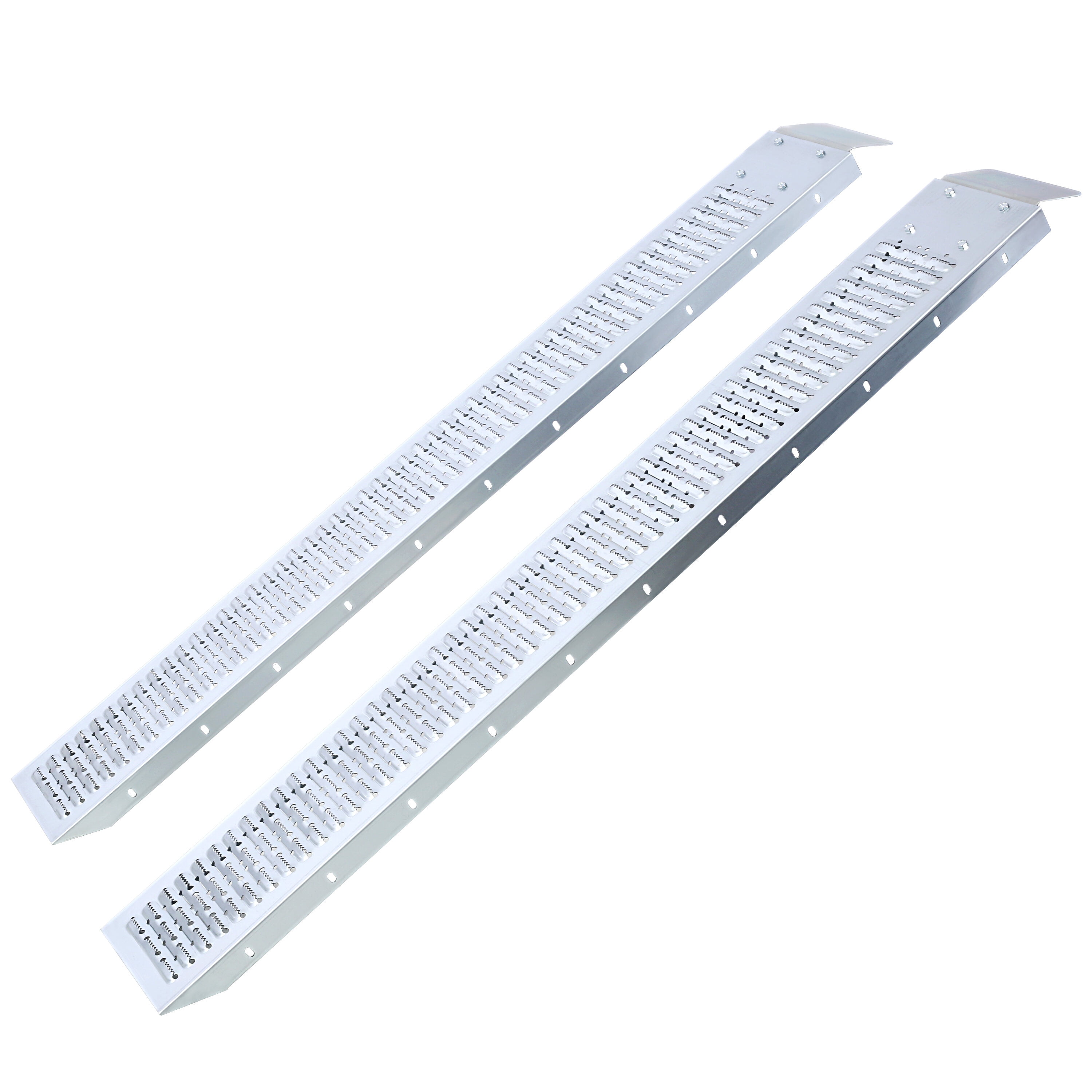 66" Heavy Duty Steel Loading Ramps (2-Pack) - 960lbs Capacity for ATV, Motorcycle, Lawn Mower & Snowblower with Tie Straps & Gloves