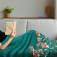 thumbnail image 3 of Turquoise Soft Flannel Fleece Blanket, Ornate Bud and Petals Bizarre Colorful Various Flowers Spring Modern Illustration, Cozy Plush for Indoor and Outdoor Use, 50" x 70", Multicolor, by Ambesonne, 3 of 5