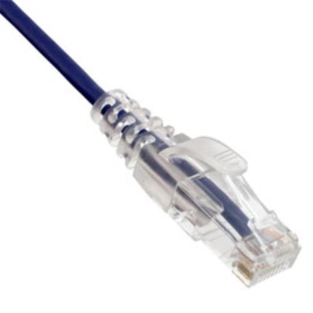 1 ft. Cat6a Purple Slim Ethernet Patch Cable with Pure Copper & Snagless Molded Boot