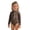 Brown, variant on HAJWOH Girls One Piece Swimsuit for Kids Summer Leopard Print Rash Guard Bathing Suit Toddler Girl Long Sleeve Half Zip Up Swimwear