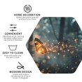 thumbnail image 3 of Fuzoiu Magical Butterfly In Forest Print Leather Coasters Set,Drink Coasters Set of 4,for Tabletop Protection, Durable PVC Coasters,Home Décor and Housewarming Gift-Hexagon, 3 of 6