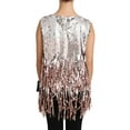 thumbnail image 2 of Dolce  Gabbana Golden Pink Sequined Fringe Tank Top, 2 of 6