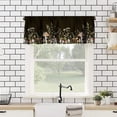 thumbnail image 3 of Mushroom Curtains Valance, Vintage Dragonfly Moth Animal Botanical Print Rustic Woodland Bedroom Living Room Kitchen Valance 54x18in, 3 of 5