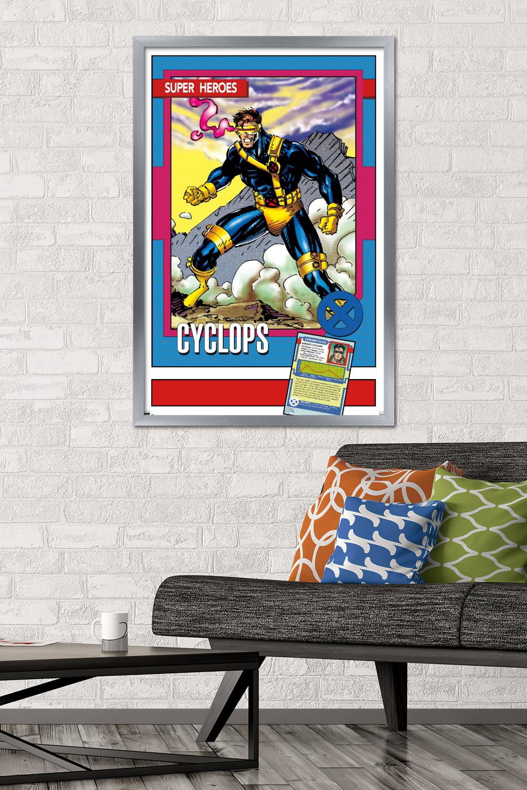 Marvel Trading Cards - Cyclops Wall Poster, 22.375" x 34" Framed