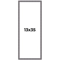 13x35 Frame Blue Kingsley Pewter Solid Wood Picture Frame Width 0.75 Inches |Interior Depth 0.5