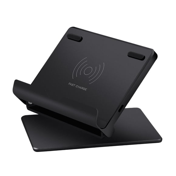 Soporte de cargador inalámbrico con rotación de 360 grados y ajuste libre. Identificación inteligente. Negro