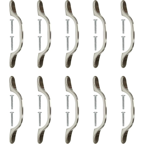 Mascot Hardware Modern 3 In. (76Mm) Satin Nickel Drawer Pull - Pack of 10