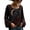 Khaki, variant on Women's Halloween Gothic Floral Print Long Sleeve Blouse Scoop Neck Bell Sleeve Retro Casual Top for Holiday and Party Red S