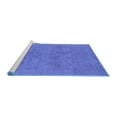thumbnail image 2 of Ahgly Company Machine Washable Indoor Square Oriental Blue Industrial Area Rugs, 5' Square, 2 of 4