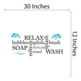 thumbnail image 4 of HYGIENE - Home Art Keeping Clean Words Decoration Sticker Personal Hygiene Product List Design Water Splash Vinyl Kids Room Bathroom Wall Decal 30" x 12", 4 of 5
