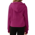 thumbnail image 4 of Girls Long Sleeve Half Zip Hoodie Sweatshirt with Kangaroo Pocket Soft Pullover Lightweight Top for Kids Teenagers, 4 of 5
