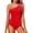 Red, variant on Women Swimsuit One Piece Tummy Control Bathing Suits Sexy Swim Suits