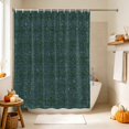 thumbnail image 5 of Forest Green Shower Curtain Set - Extra Long 72" x 96" Washable Bathtub Curtain with 12 Hooks, Farmhouse Vintage Green Solid Color Waterproof Fabric Stall Shower Curtains for Bathroom/Bathtub Décor, 5 of 8