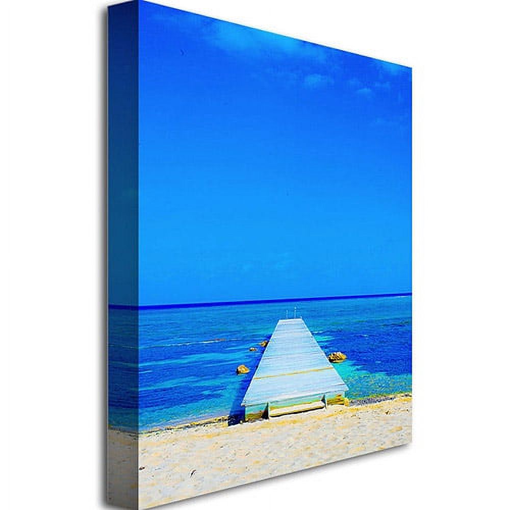 Trademark Art "Beach-Pier" Canvas Wall Art by Preston