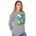thumbnail image 3 of Smurfs Funny Attitude Don't Care Long Sleeve TShirt Men Women Brisco Brands S, 3 of 6