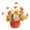 A, variant on Farmhouse Style Artificial Silk Flower with Ceramic Vase, Rustic Faux Floral Table Centerpiece, Long Lasting Fake Flower Decor for Kitchen Entryway Dining Room, Classic Indoor Decoration