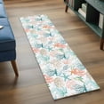 thumbnail image 4 of Teal Jellyfish Starfish Runner Rugs 2x6 ft Summer Beach Coral Shell Watercolor Washable Hallway Rugs Non-Slip Floor Mats Absorbent Carpet Bedside Runners for Bedroom Kitchen Bathroom Laundry Room, 4 of 9