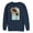 Navy Blue, variant on Men's Aladdin Block Carpet Ride  Sweatshirt White Medium