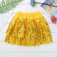 thumbnail image 3 of DPOIS Kids Girls Glittery Sequined Dance Tutu Skirt Gold 8-10, 3 of 7