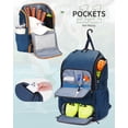 thumbnail image 4 of Pickleball Bag Sportsnew Mochila impermeable azul marino, 4 of 9