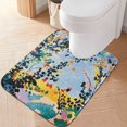 thumbnail image 2 of Yayeee Bath Rug for Bathroom Floor Non Slip Rectangle Fluffy Soft Absorbent Mat, 16"x24", Colorful Leaves, 2 of 7