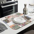 thumbnail image 3 of Pioneer Flower Floral Print Pattern Dish Drying Mat for Kitchen 1 Pack, Ultra Absorbent Microfiber Dishes Drainer Mats,16"x18", 3 of 6