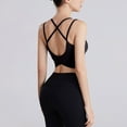 thumbnail image 5 of SHENGYUAN Women's Bras Women Sports Bra Yoga With Back Beauty Design Solid Color Tight Fit Push Up Training for Fitness Running Black,M, 5 of 6