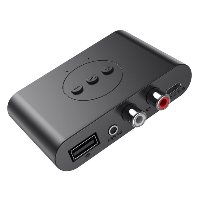 Bearachild Receptor de Audio compatible con Bluetooth para coche, conector de 3,5mm, adaptador Interior estéreo, equipo de altavoz de disco U Type2