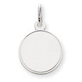 thumbnail image 1 of 14K White Gold Plain .013 Gauge Round Engravable Disc Charm, 1 of 1