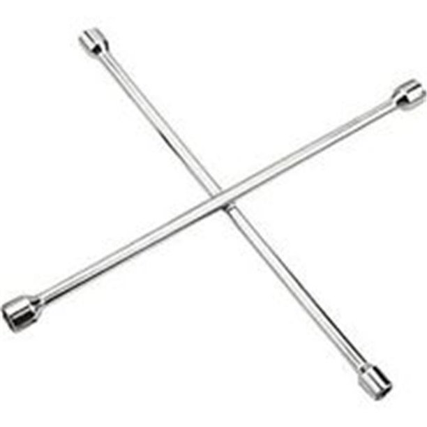 4Way Metric Lug Wrench, 20 in. OAL, Carbon Steel Chrome Plated