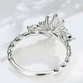 thumbnail image 3 of solitaire jewels 1.7CT Twisted Shank Oval Moissanit Engagement Ring For Women, 14K White Gold, 3 of 6
