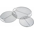 thumbnail image 2 of Rejilla de cocción redonda con bisagras para fogatas, resistente rejilla de acero inoxidable 304 con lado abatible hacia arriba para carbón para utensilios de barbacoa redondos, fogatas y braseros, 2 of 2