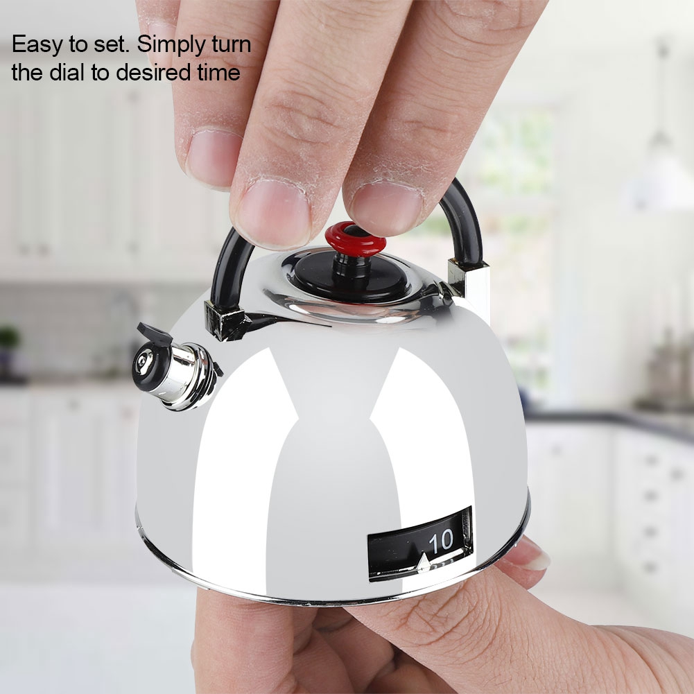 LHCER Countdown Reminder,Teapot Shaped 60 Minutes Kitchen Timer