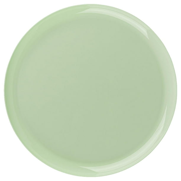 EcoQuality 10.6" inch Round Green Disposable Plastic Plates Heavy