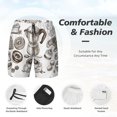 thumbnail image 4 of Kdxio Coffee And Desserts Print Men'S Swim Trunks With Compression Liner 7 Inch Inseam Quick Dry Swim Shorts, 4 of 7